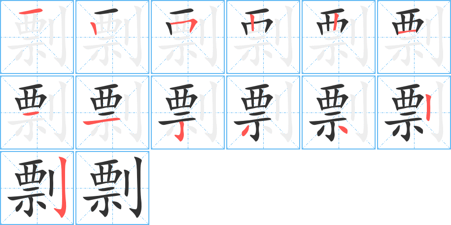 剽的筆順筆畫