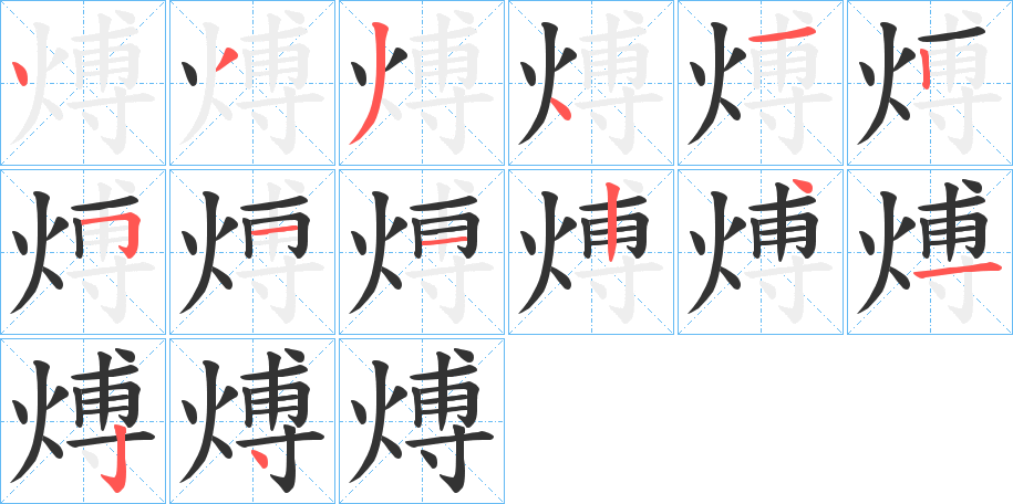 煿的筆順筆畫