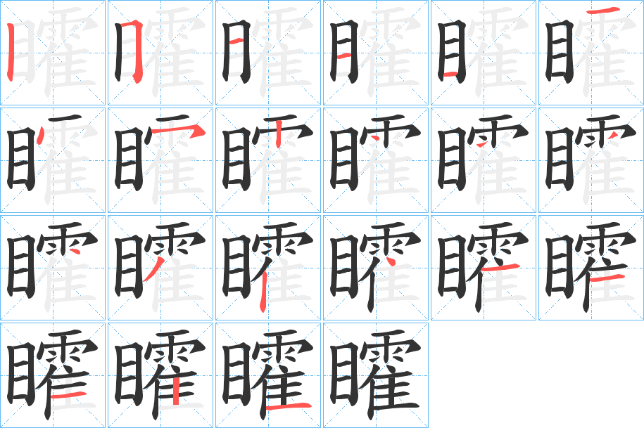 矐的筆順筆畫(huà)