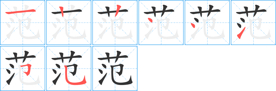 范的筆順筆畫