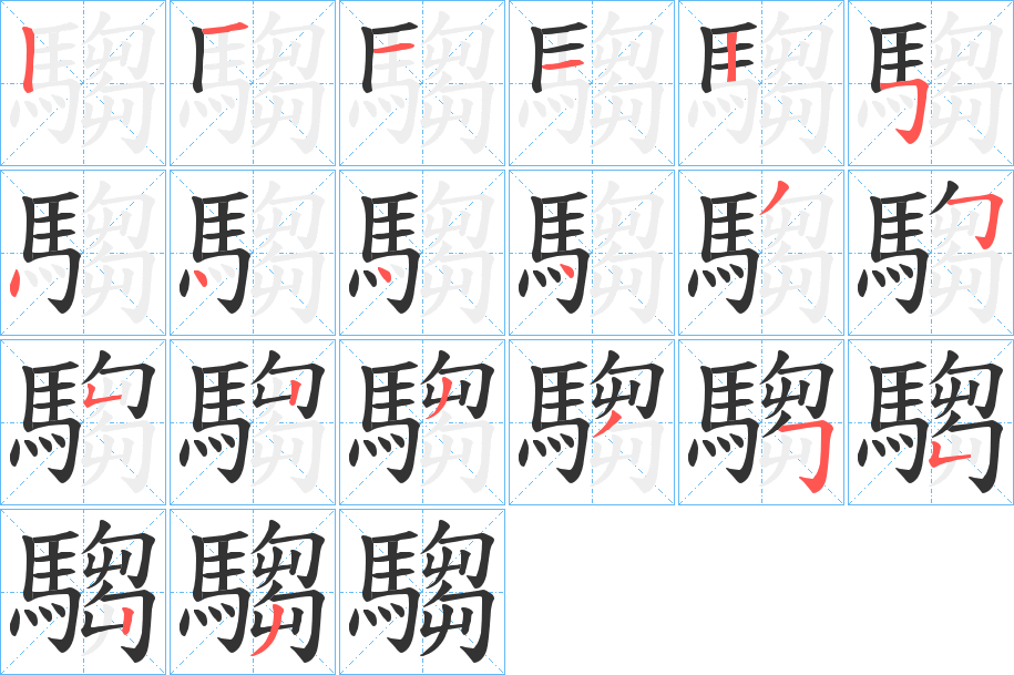 騶的筆順筆畫