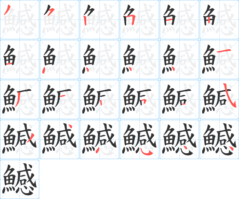 鱤的筆順筆畫(huà)