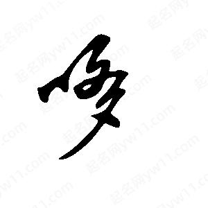 王世剛寫(xiě)的草字哆