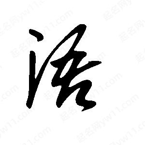 王世剛寫(xiě)的草字浯